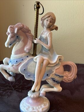 Porcelain Girl on a Carousel Horse